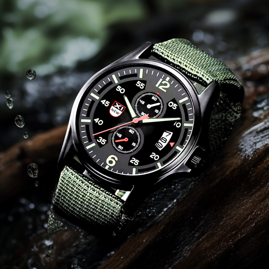 Duurzaam militair quartzhorloge voor heren