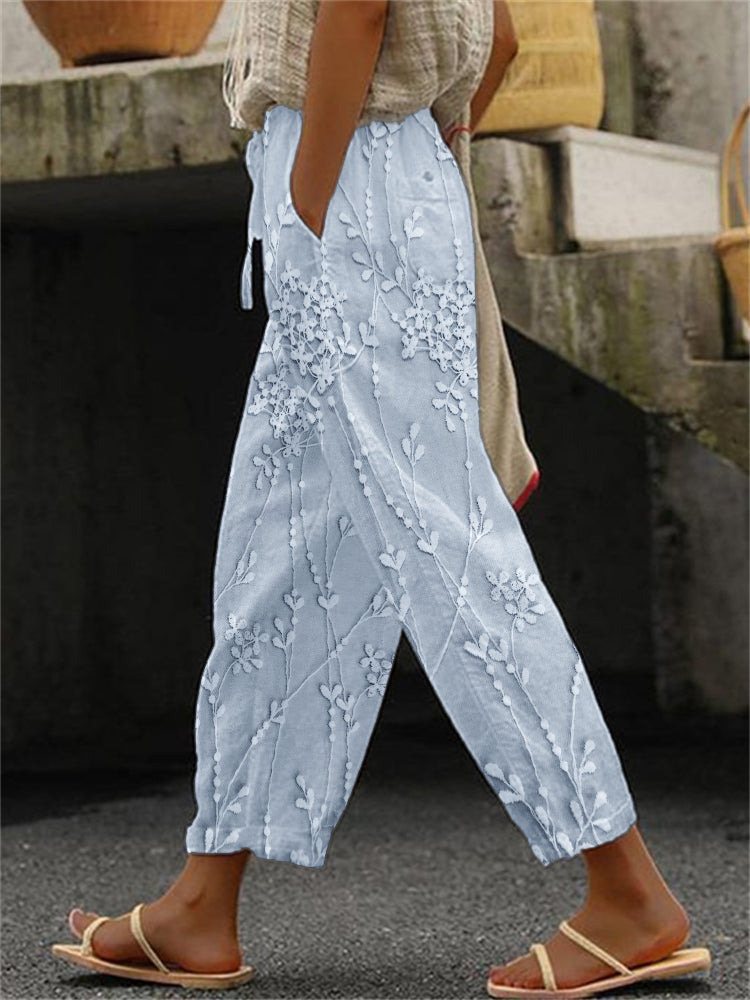 tijlvolle Broek met Klimopprint voor Dames