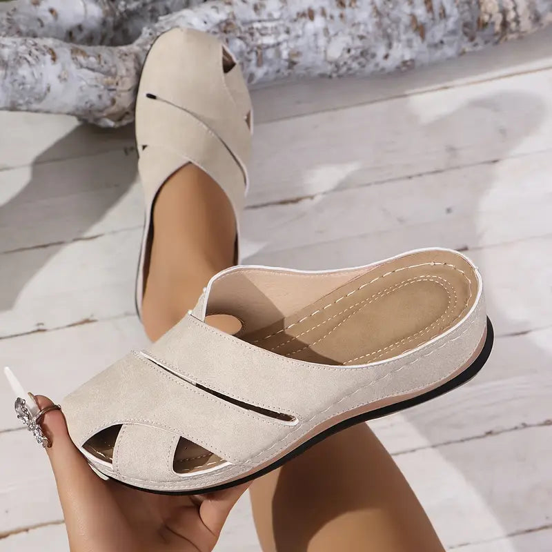Ademende sandalen met ronde neus voor dames