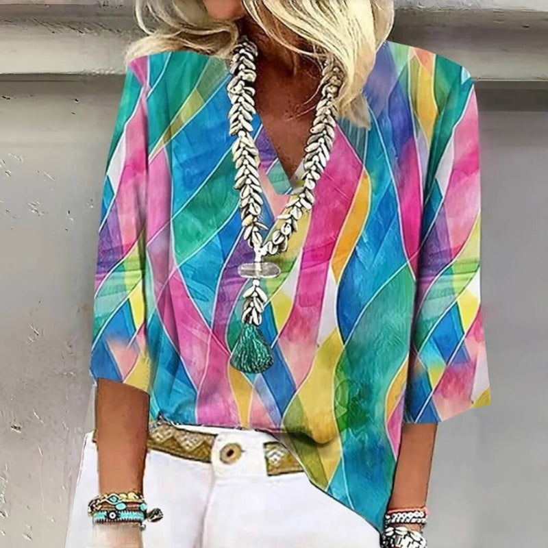 Gedurfde Retro Blouse voor Dames