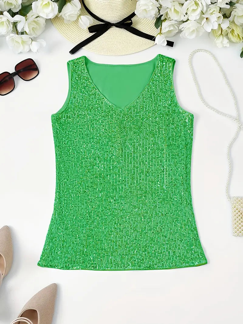 Mouwloze Top met Pailletten voor Dames