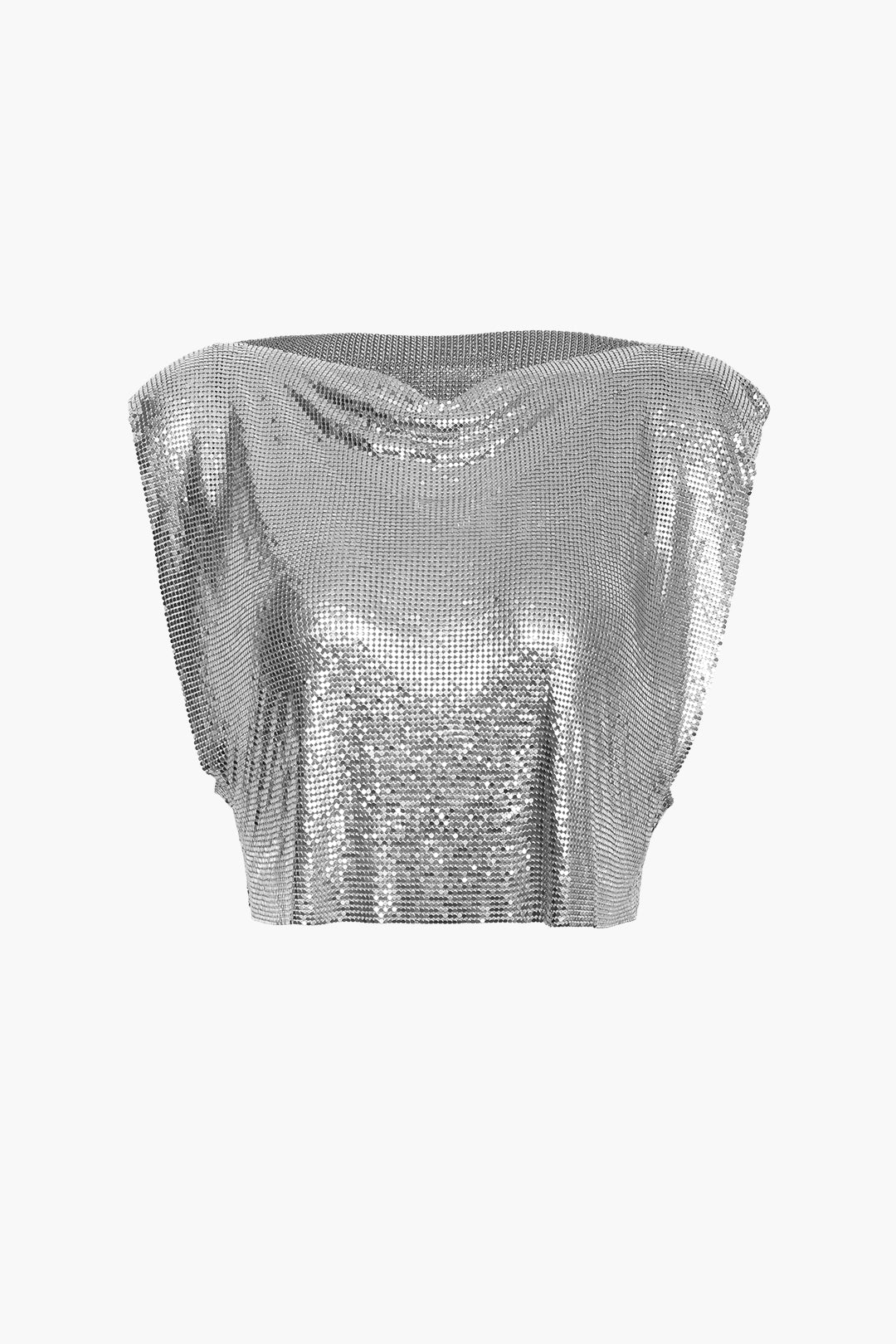 Glinsterende Metallic Tanktop