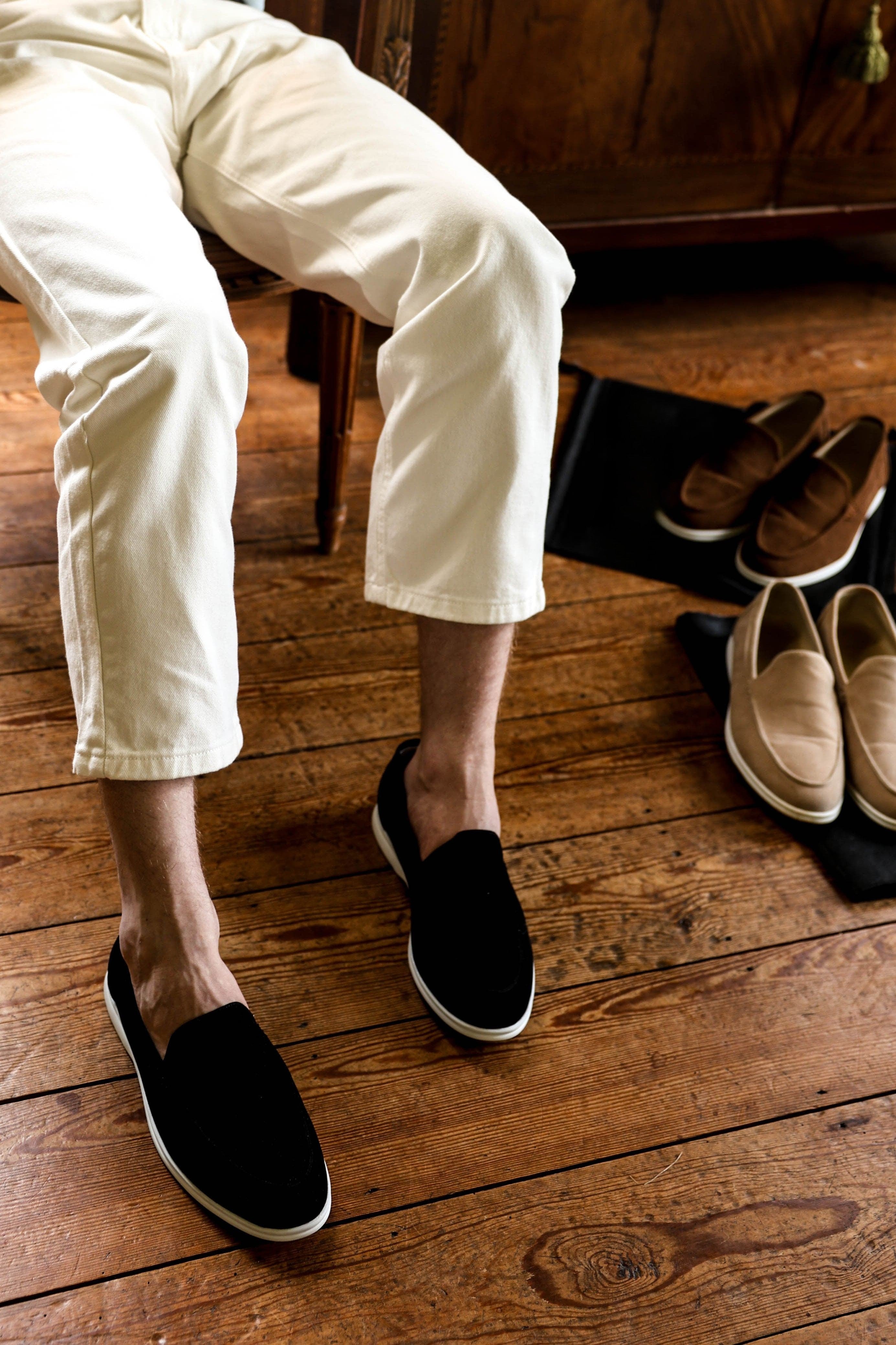 Zwarte Suède Loafers voor Heren