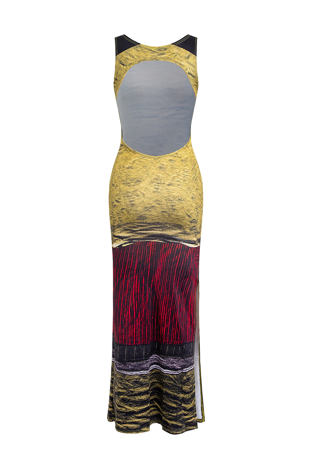 Maxi-jurk met Abstracte Print en Split