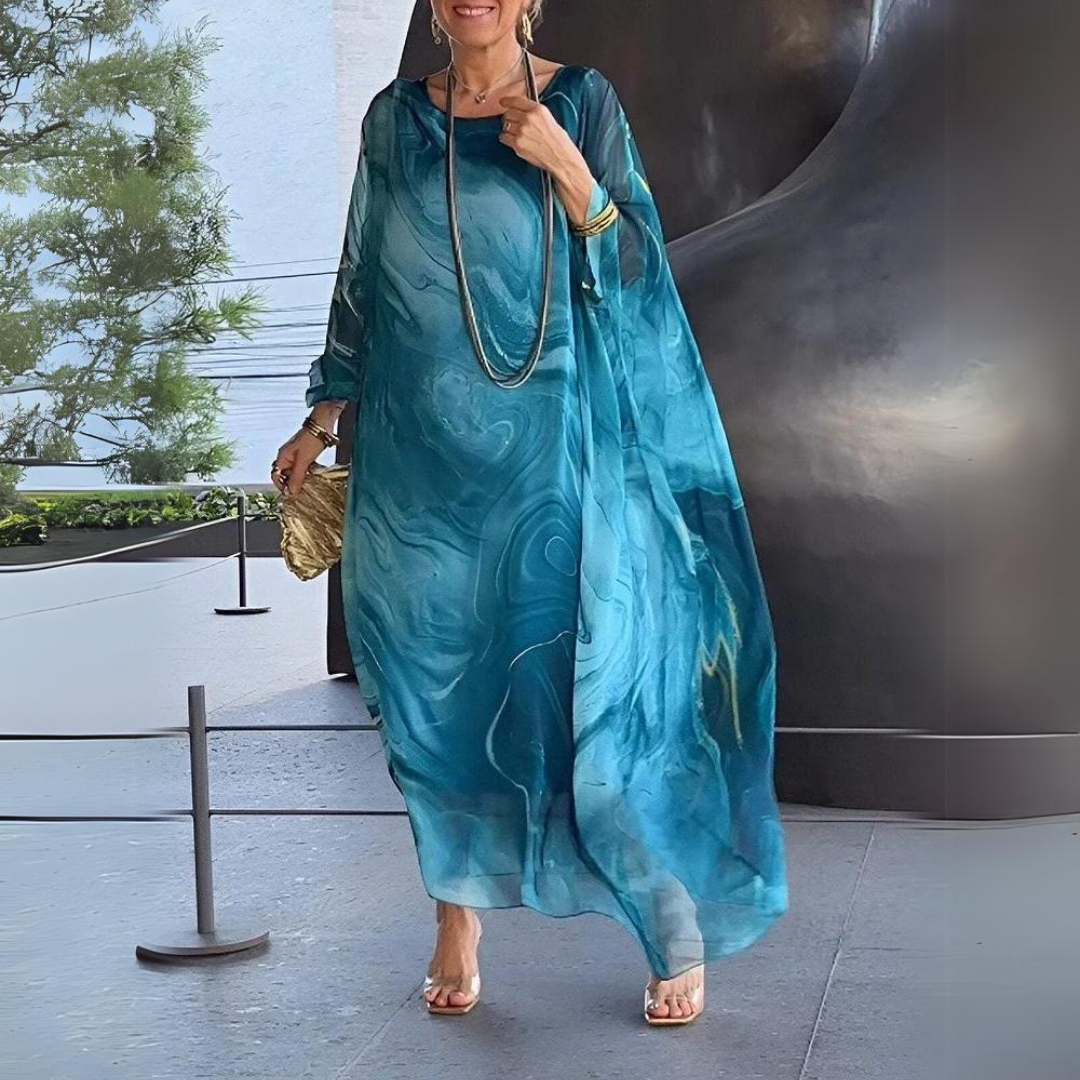 Elegante Maxi Jurk van Zijdechiffon voor Dames