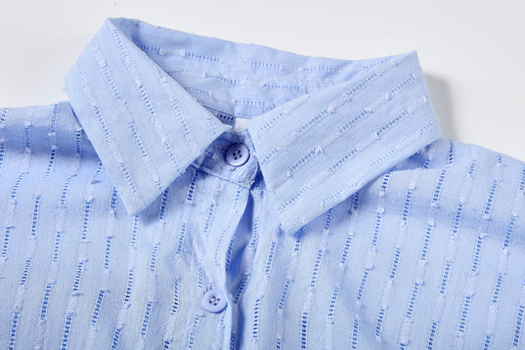 Luchtige Linnen Set met Blouse en Short voor Dames