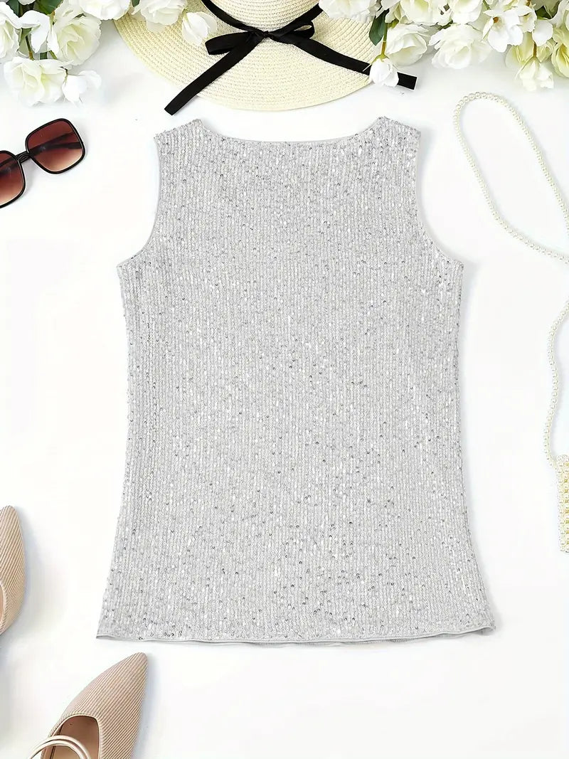 Mouwloze Top met Pailletten voor Dames