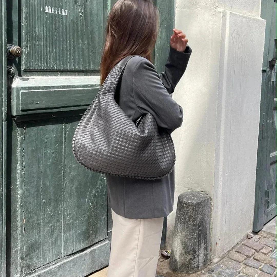 LUNA - Stijlvolle Gevlochten Vegan Leren Handtas