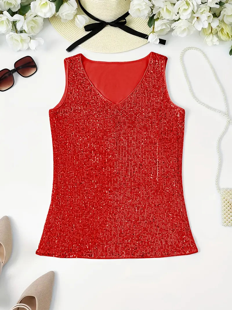 Mouwloze Top met Pailletten voor Dames
