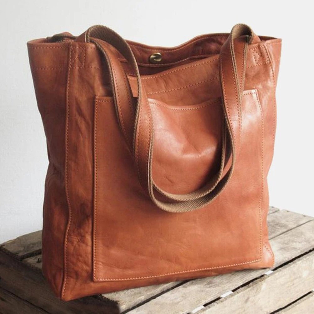 Tijdloze en Elegante Lederen Handtas voor Vrouwen