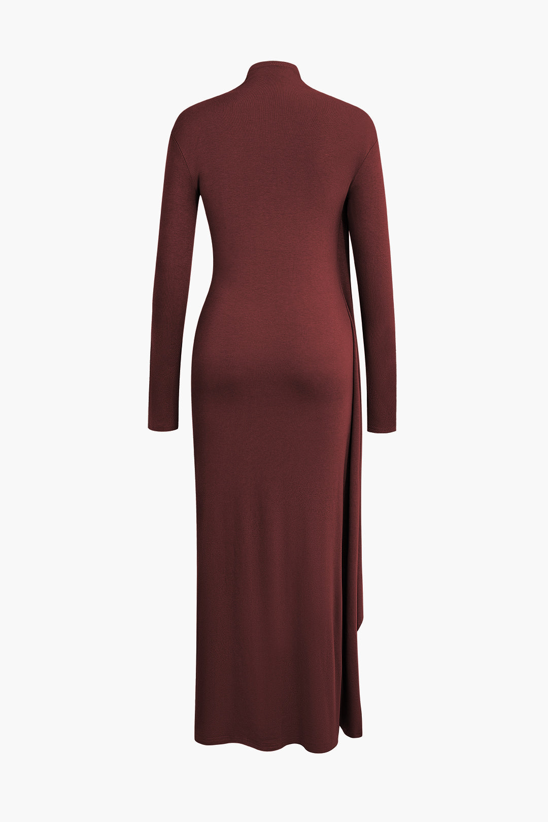 Maxi-jurk met hoge hals en split