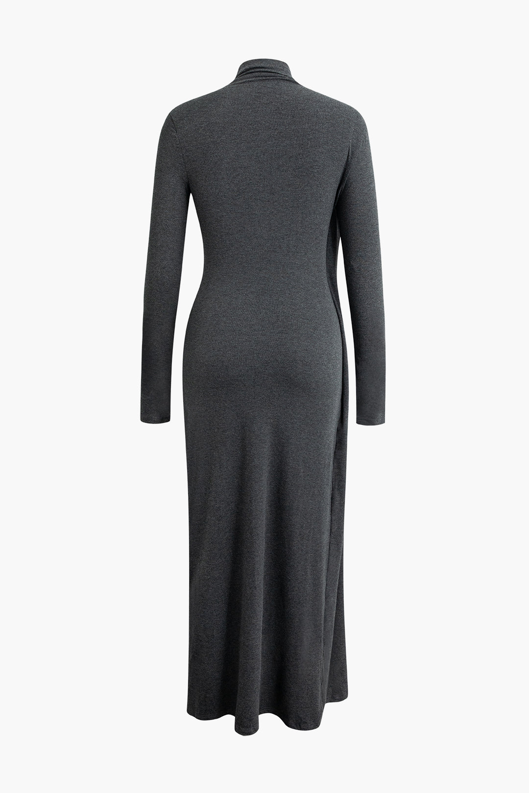 Maxi-jurk met hoge hals en split