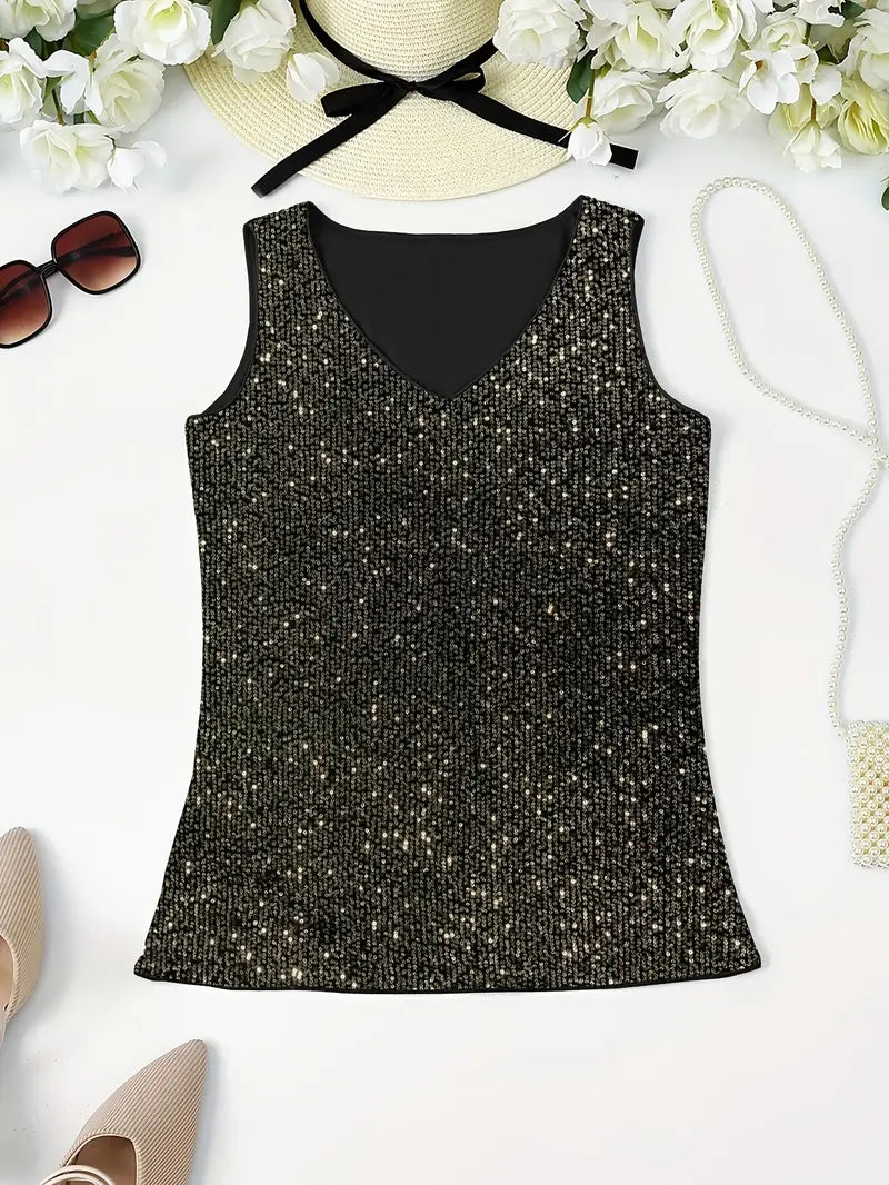 Mouwloze Top met Pailletten voor Dames