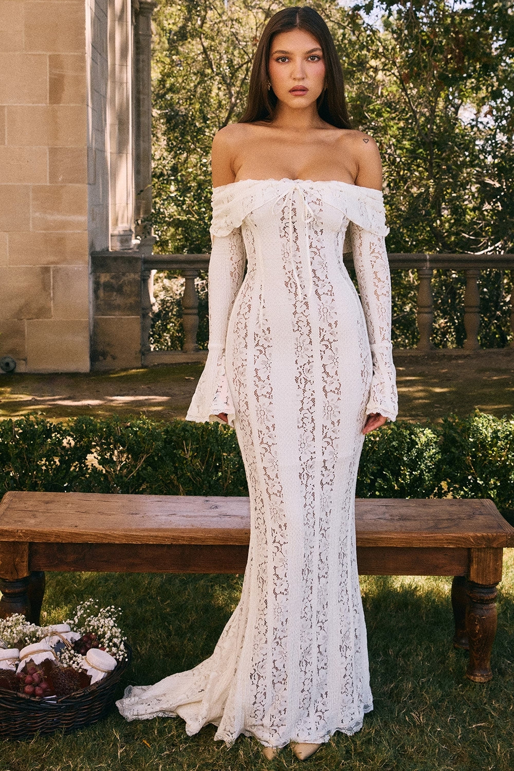 Elegante Kant Maxi Jurk voor Dames