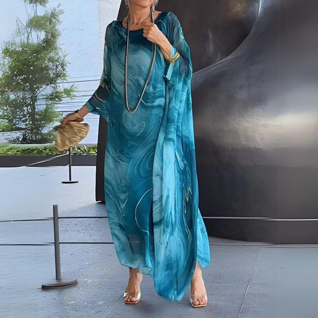 Elegante Maxi Jurk van Zijdechiffon voor Dames
