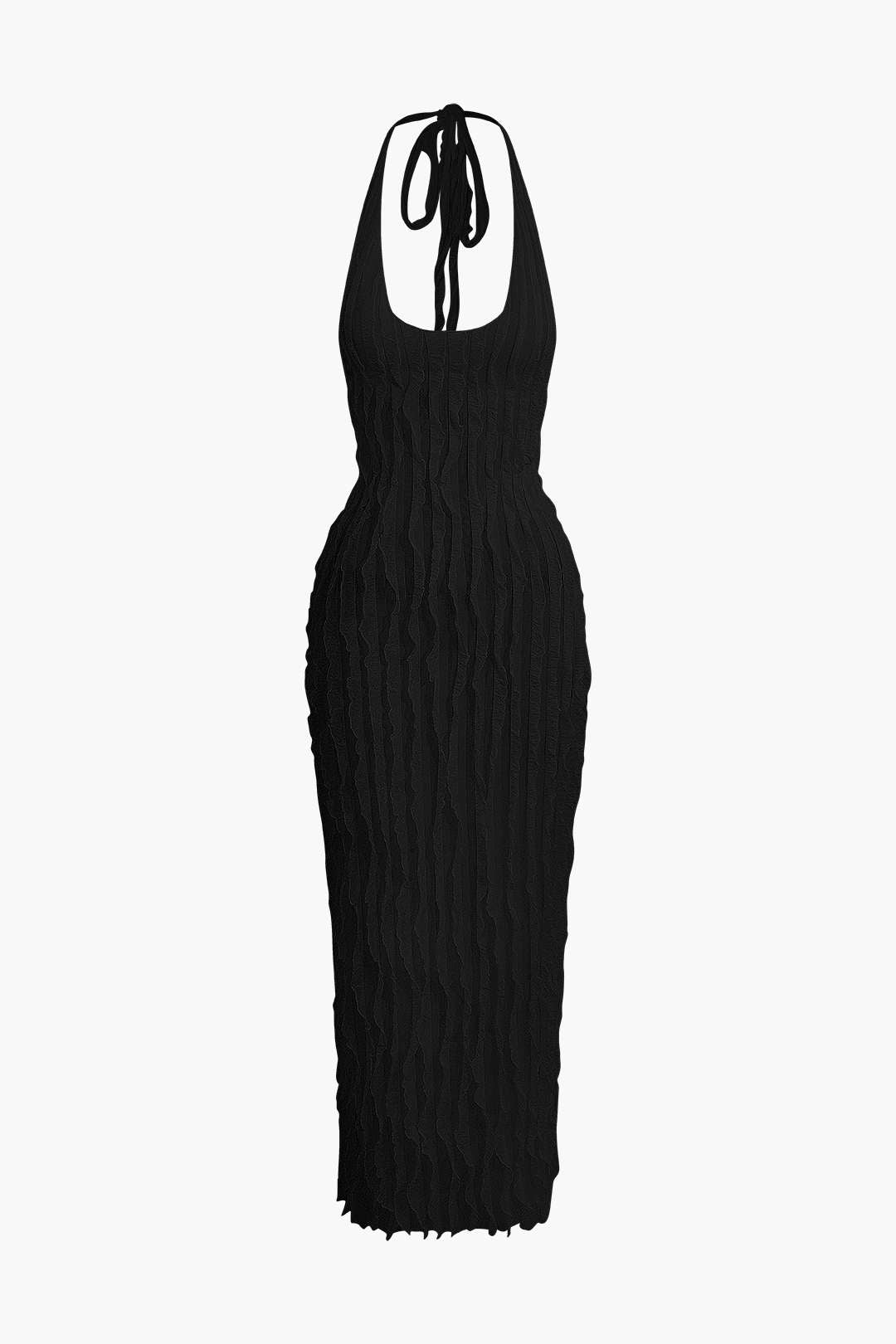 Transparante Ruffle Rugloze Maxi Jurk