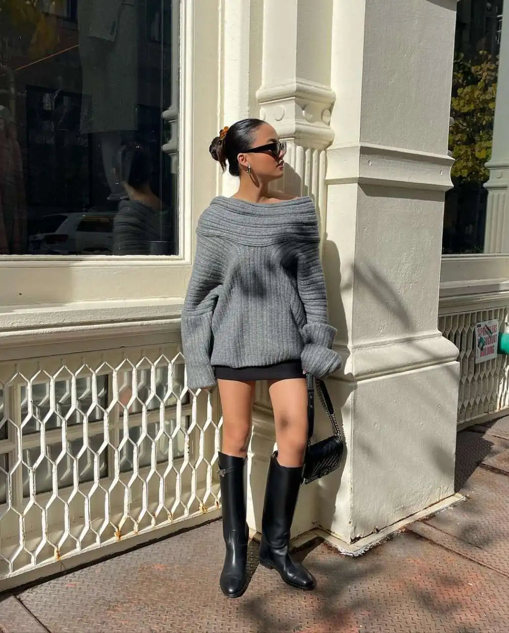 Luna Off-Shoulder Sweater | Knitted Comfortable Sweater