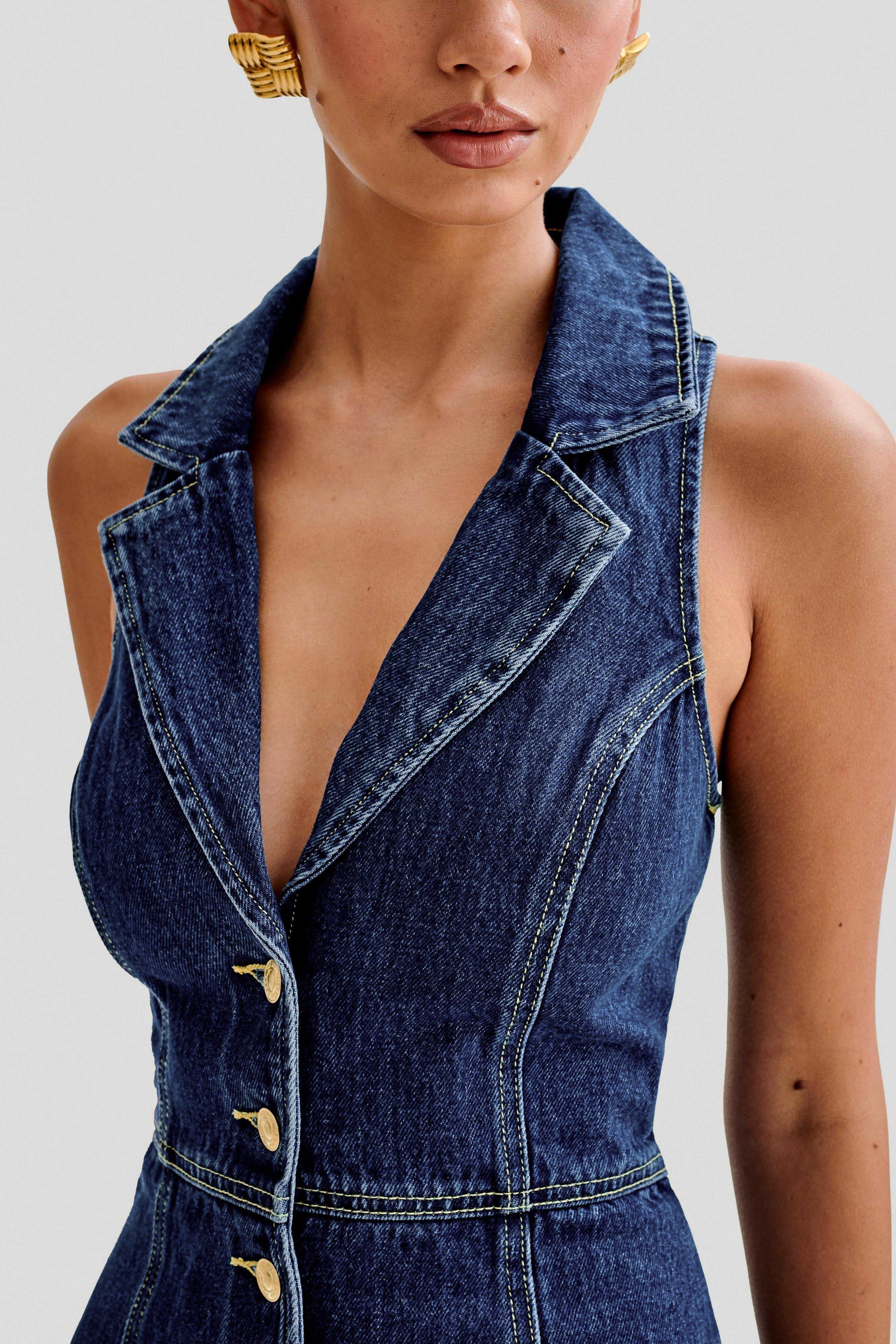 Kraagje Denim Jurk – Moeiteloze Casual Elegantie