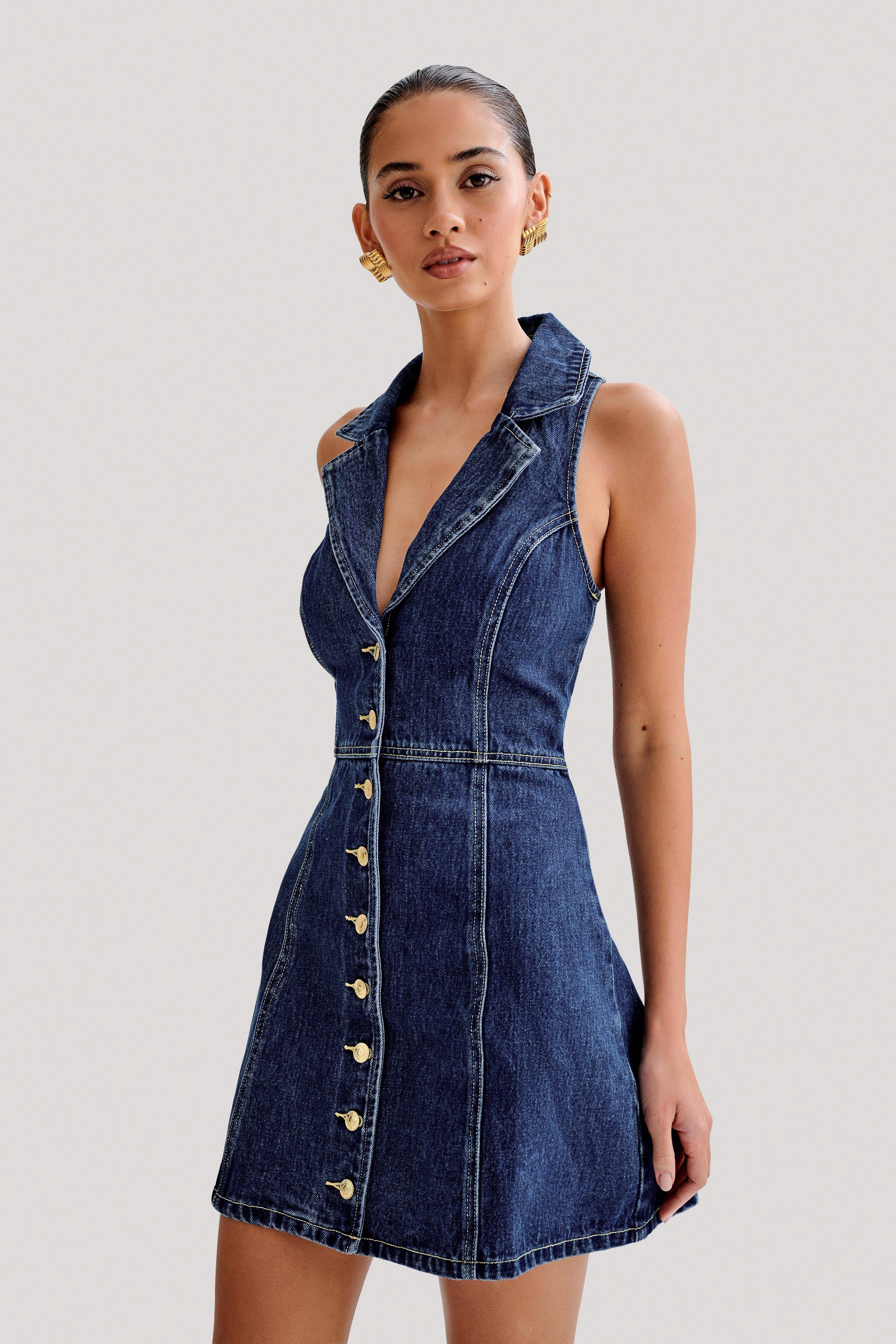 Kraagje Denim Jurk – Moeiteloze Casual Elegantie
