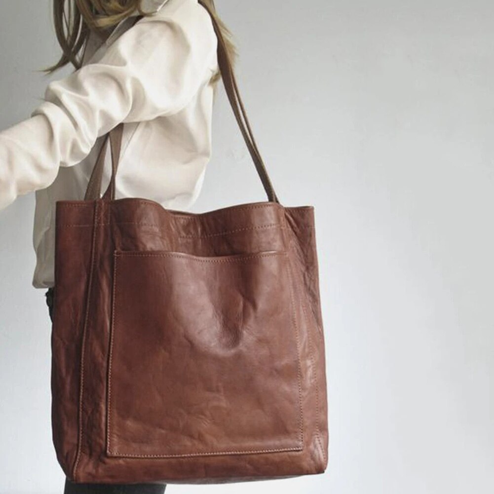 Tijdloze en Elegante Lederen Handtas voor Vrouwen