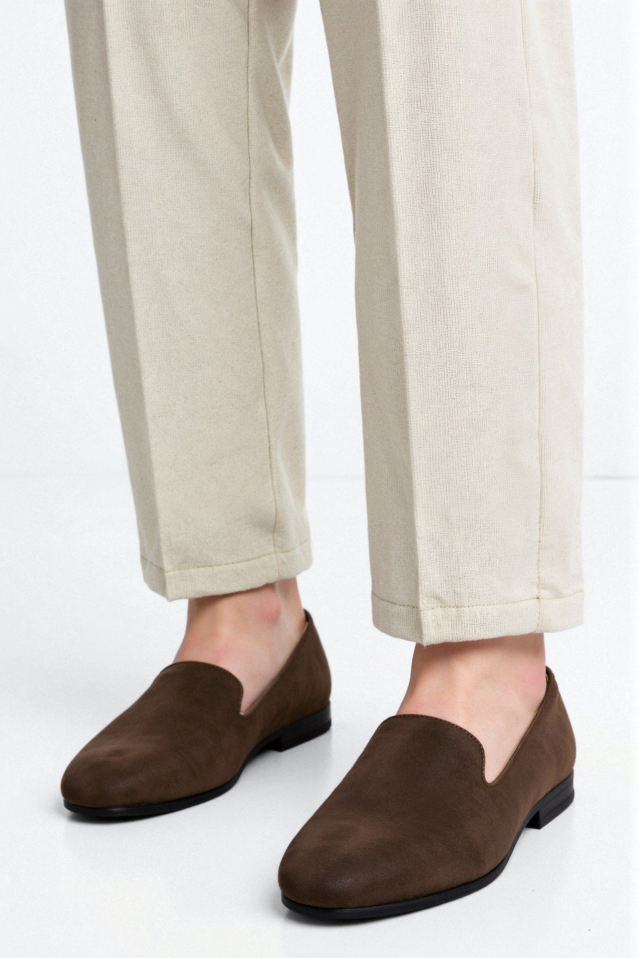 Bruine Suède Loafers voor Heren