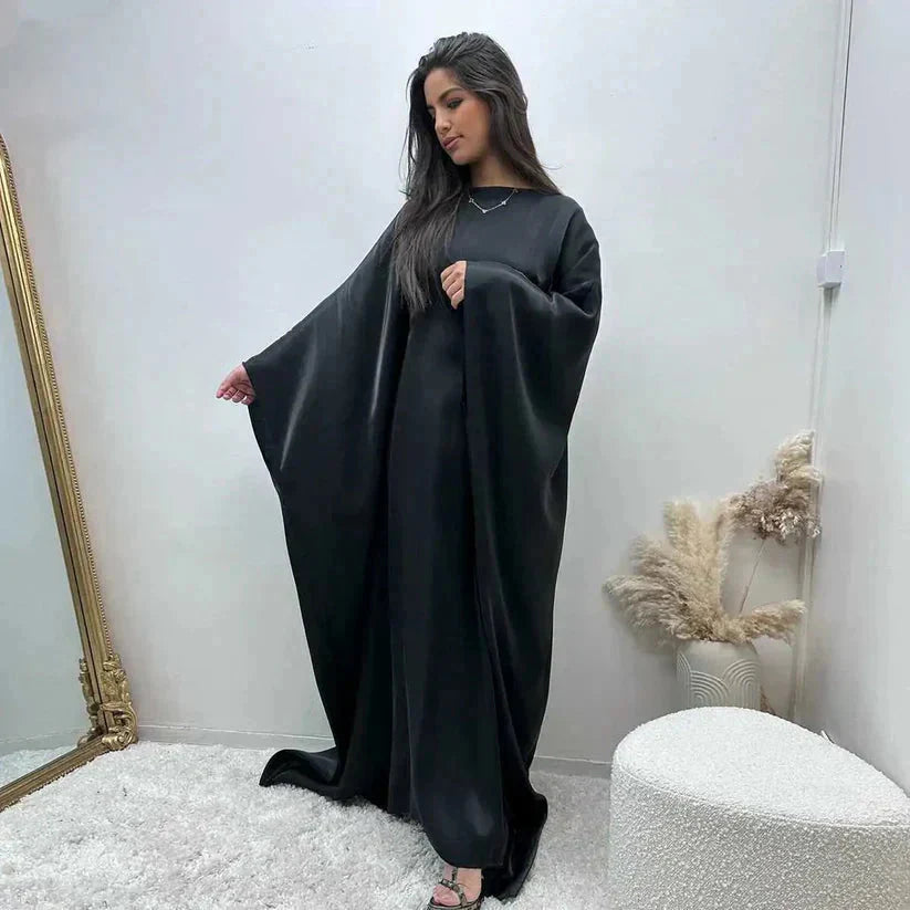 Elegante Abaya Maxi Jurk met Vleermuismouwen