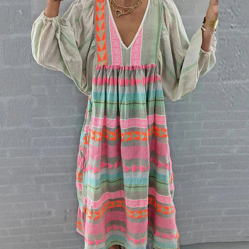 Elegante Boho Maxi Jurk – Moeiteloze Zomerstijl