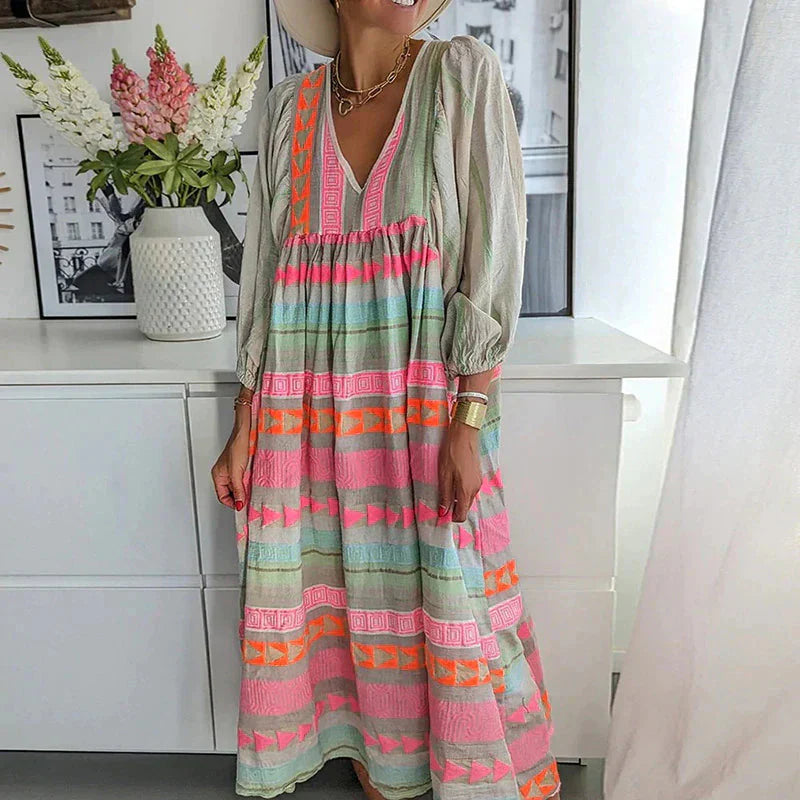 Elegante Boho Maxi Jurk – Moeiteloze Zomerstijl