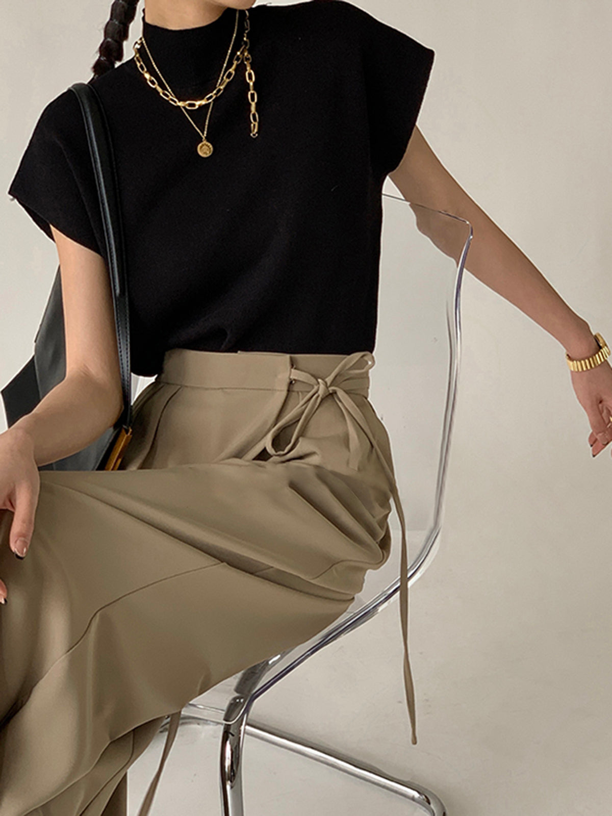 Casual Effen Pullover Vest