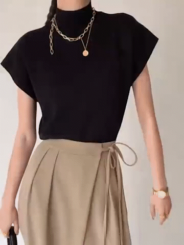 Casual Effen Pullover Vest