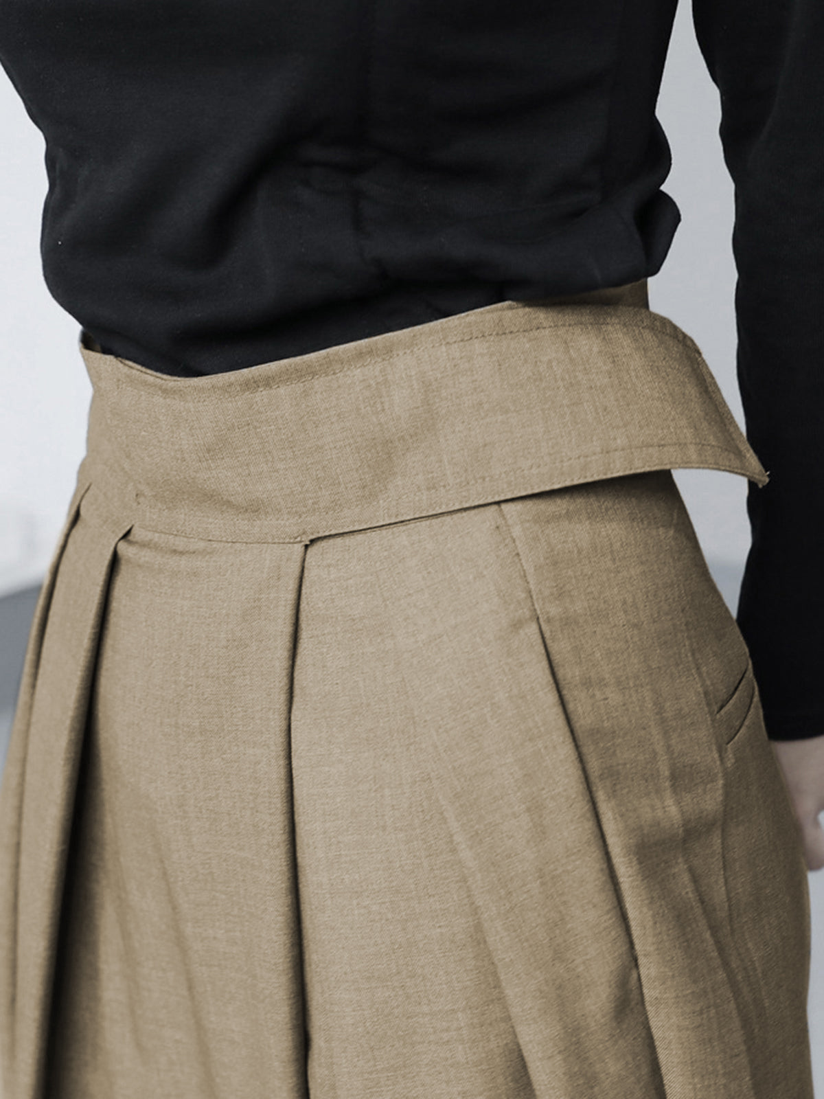Wijde Pijpen Broek met Klittenbandsluiting