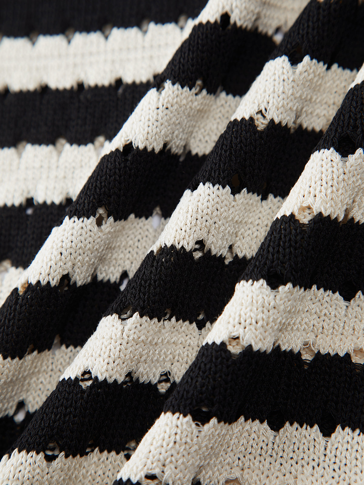 Chique Gestreepte Gebreide Sweater Vest