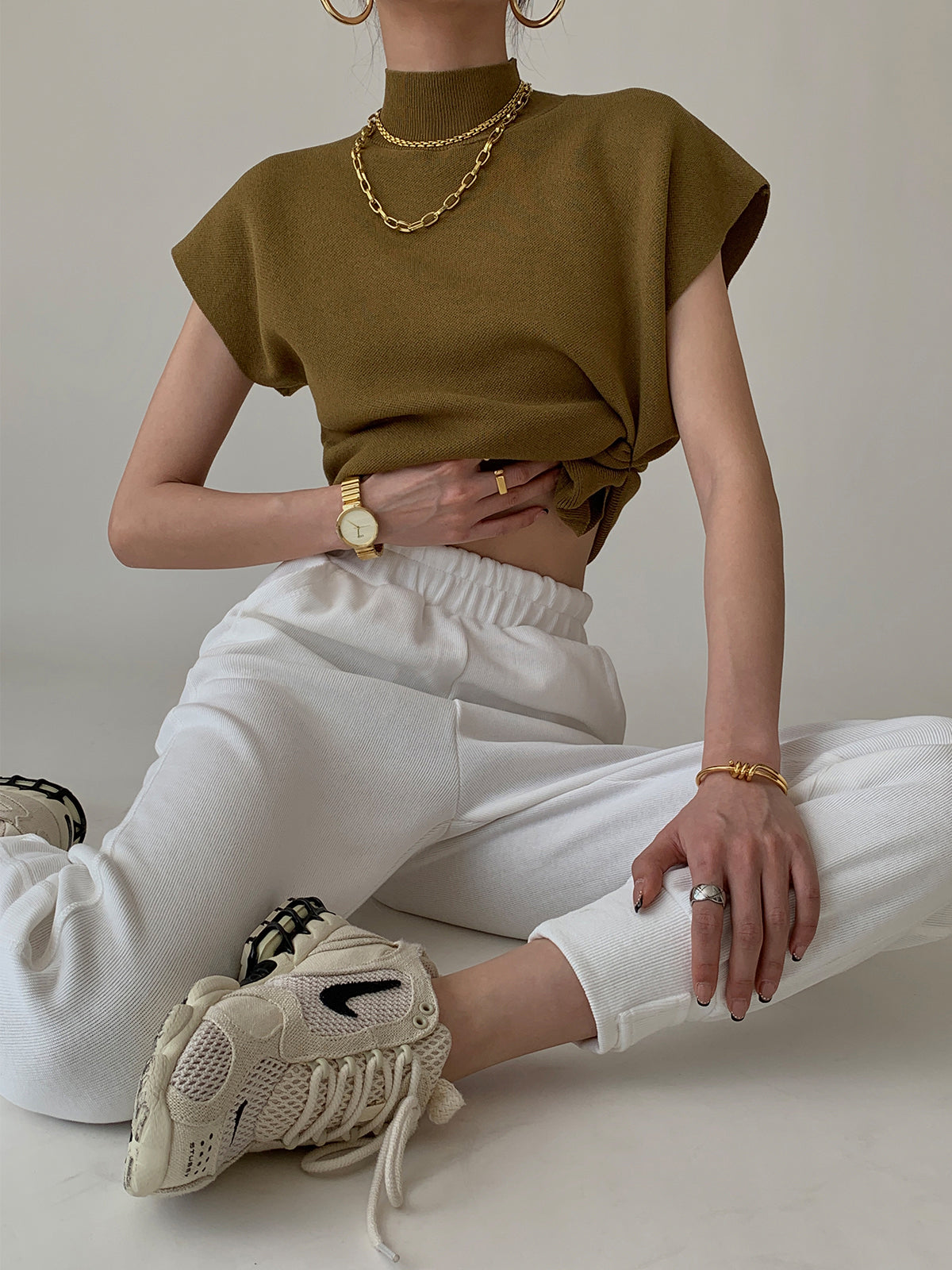 Casual Effen Pullover Vest