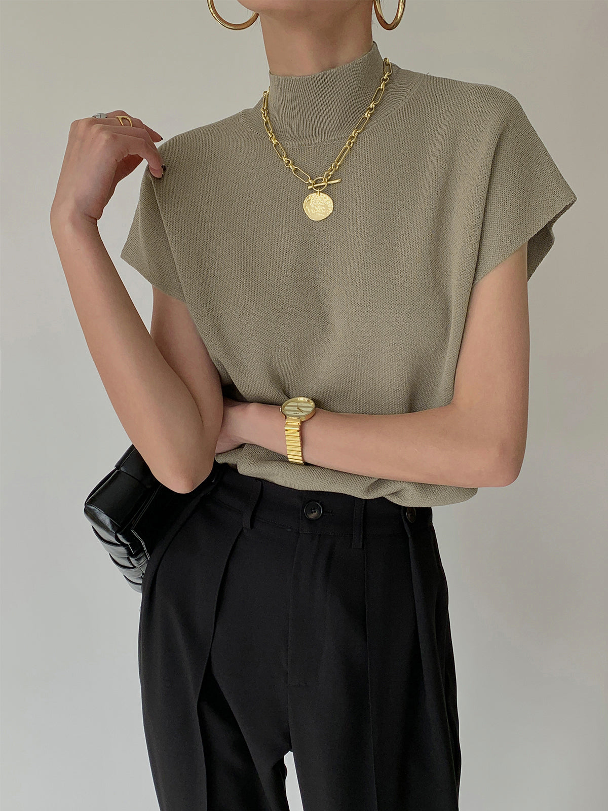 Casual Effen Pullover Vest