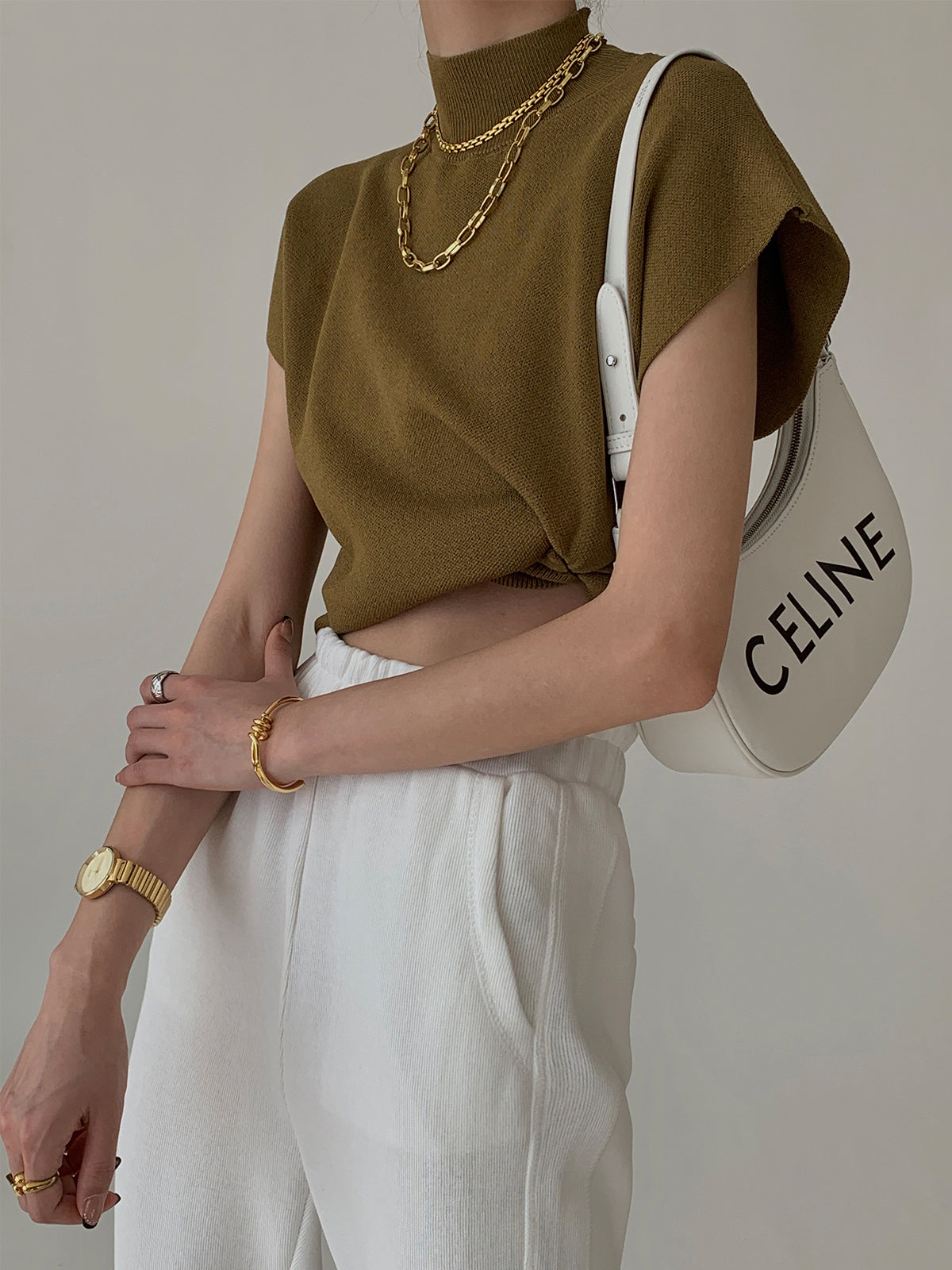 Casual Effen Pullover Vest