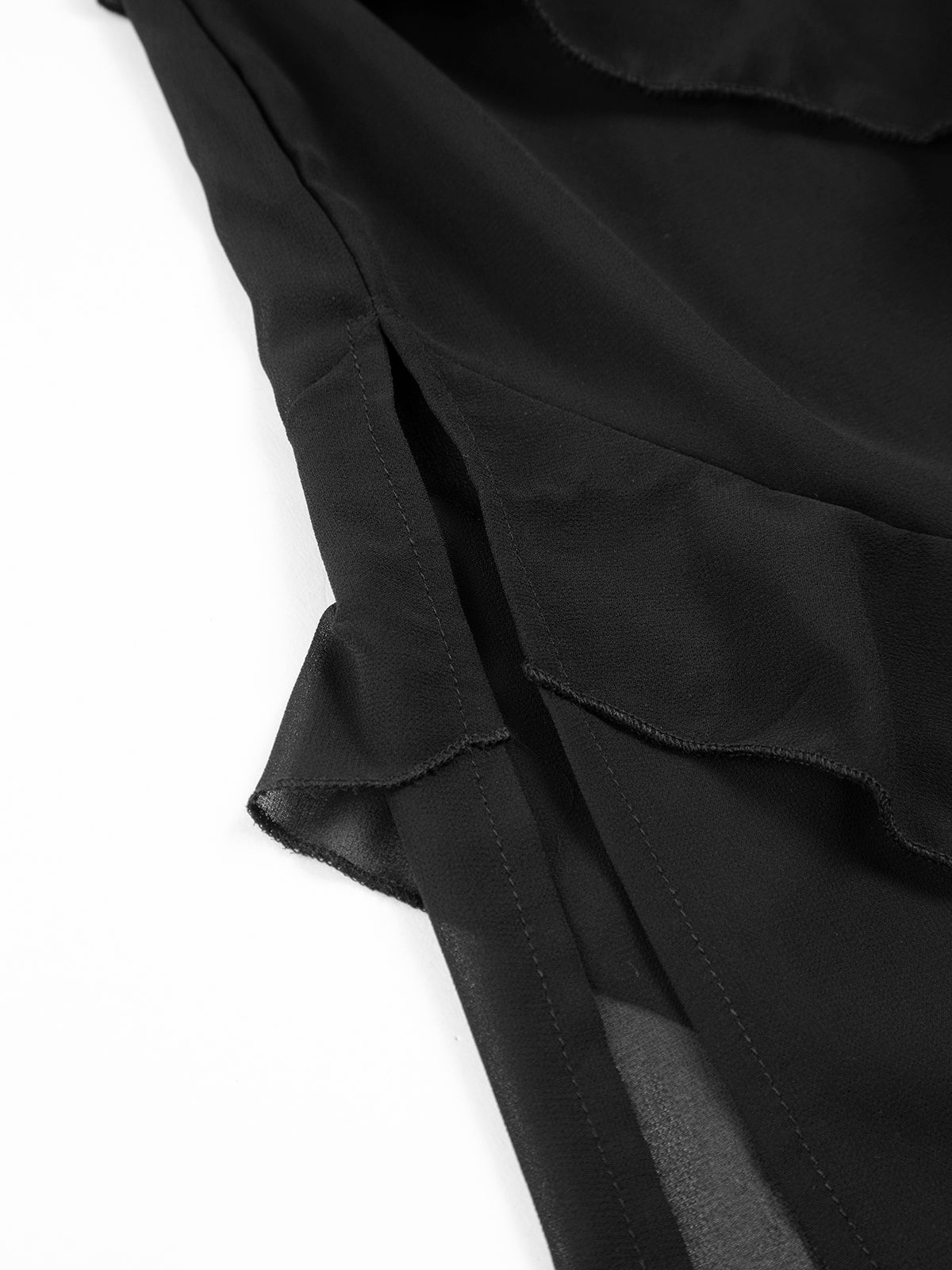 Lange Jurk Met Ruches En Ritsdetail