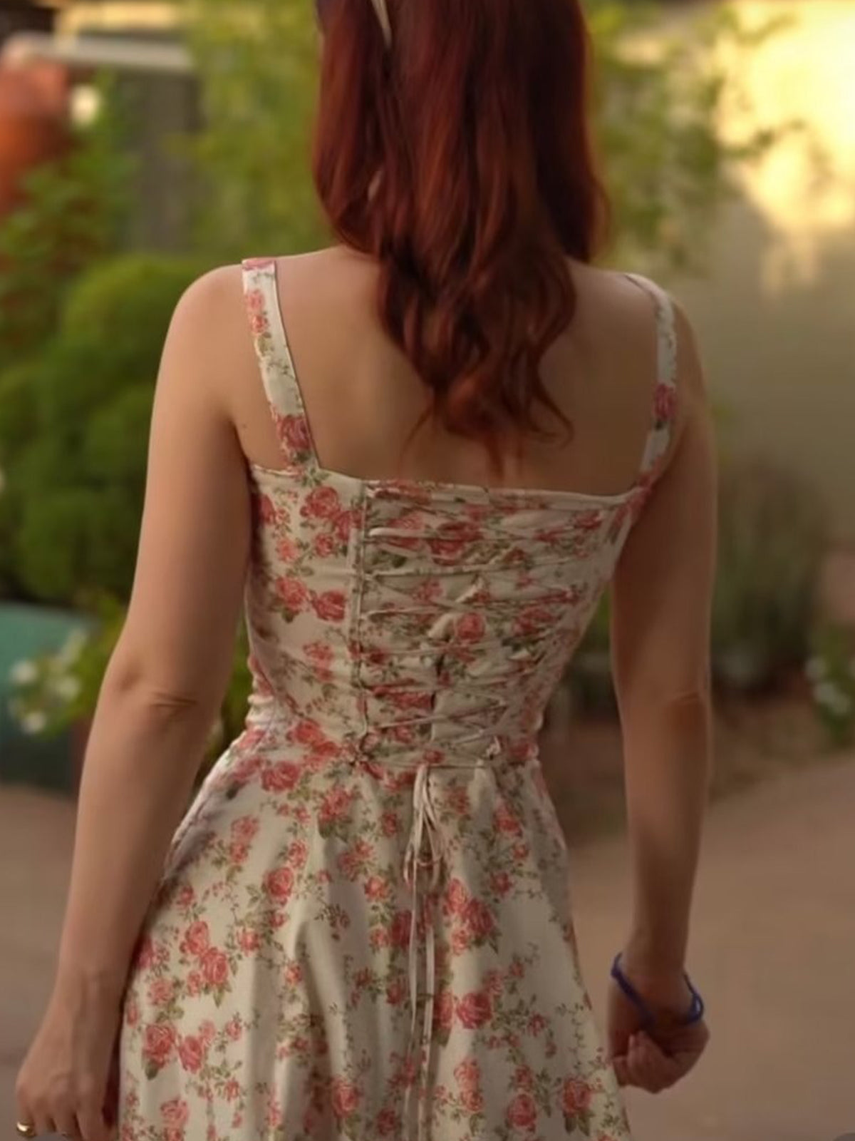 Rozenbloesem Bloemen Midi Zomerjurk