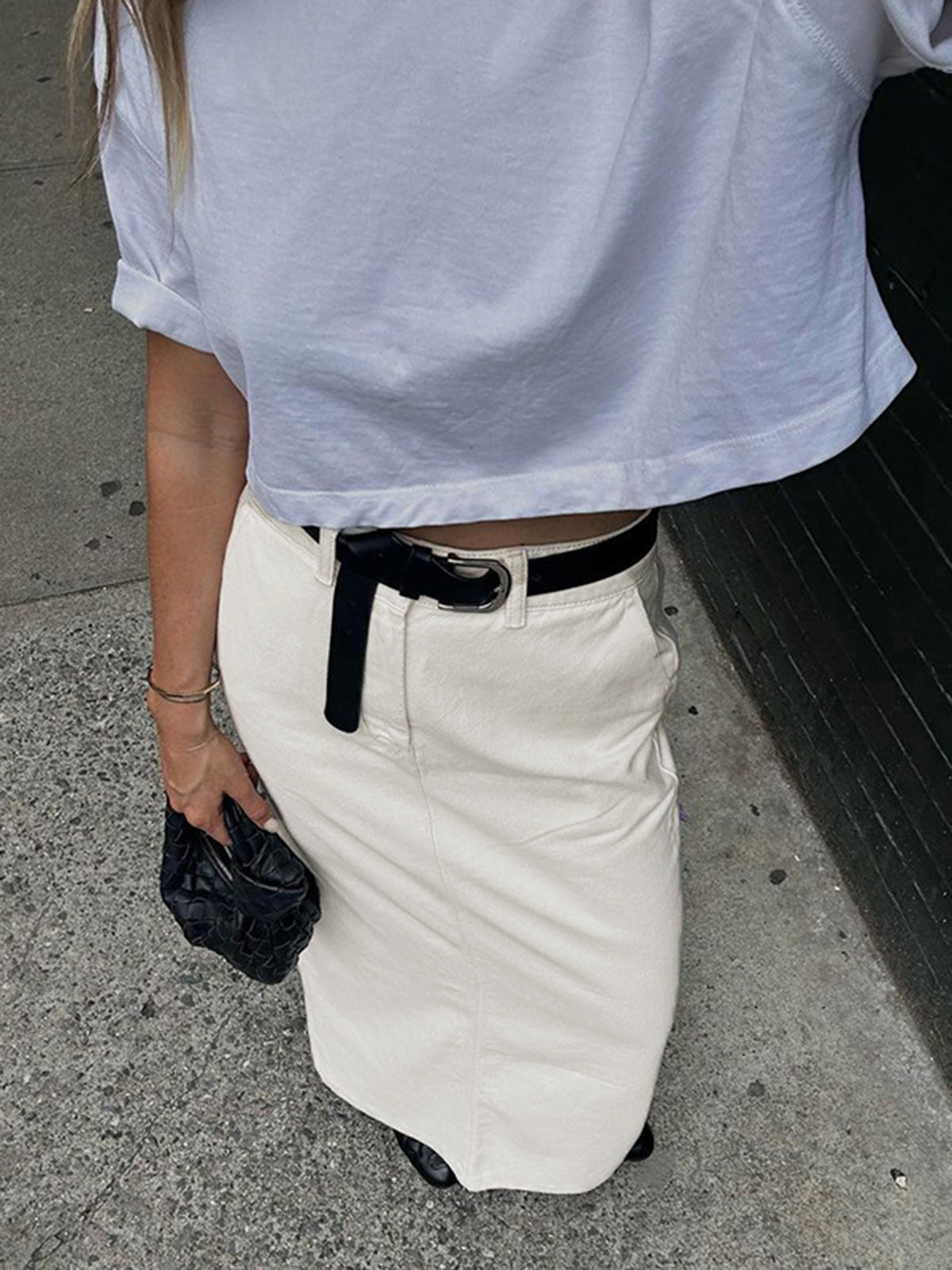 Parijse Maxi Rok Met Split