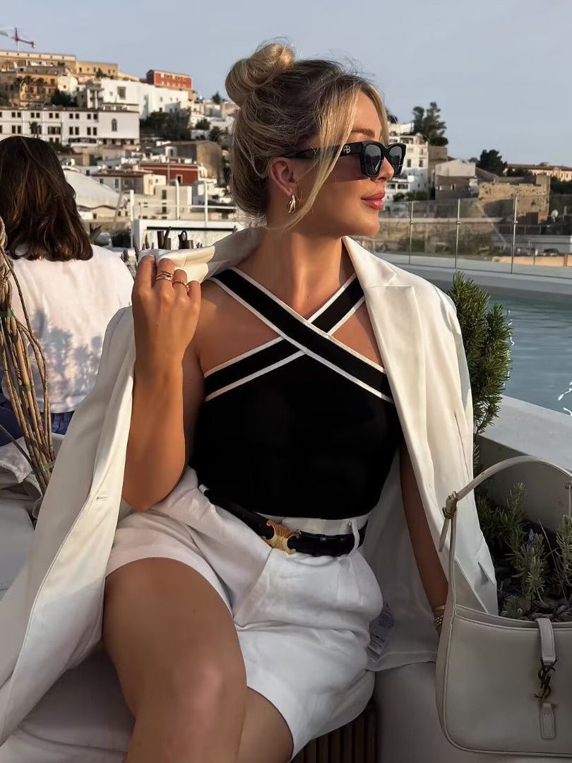 Luxe Bies Top met Schouderbandjes