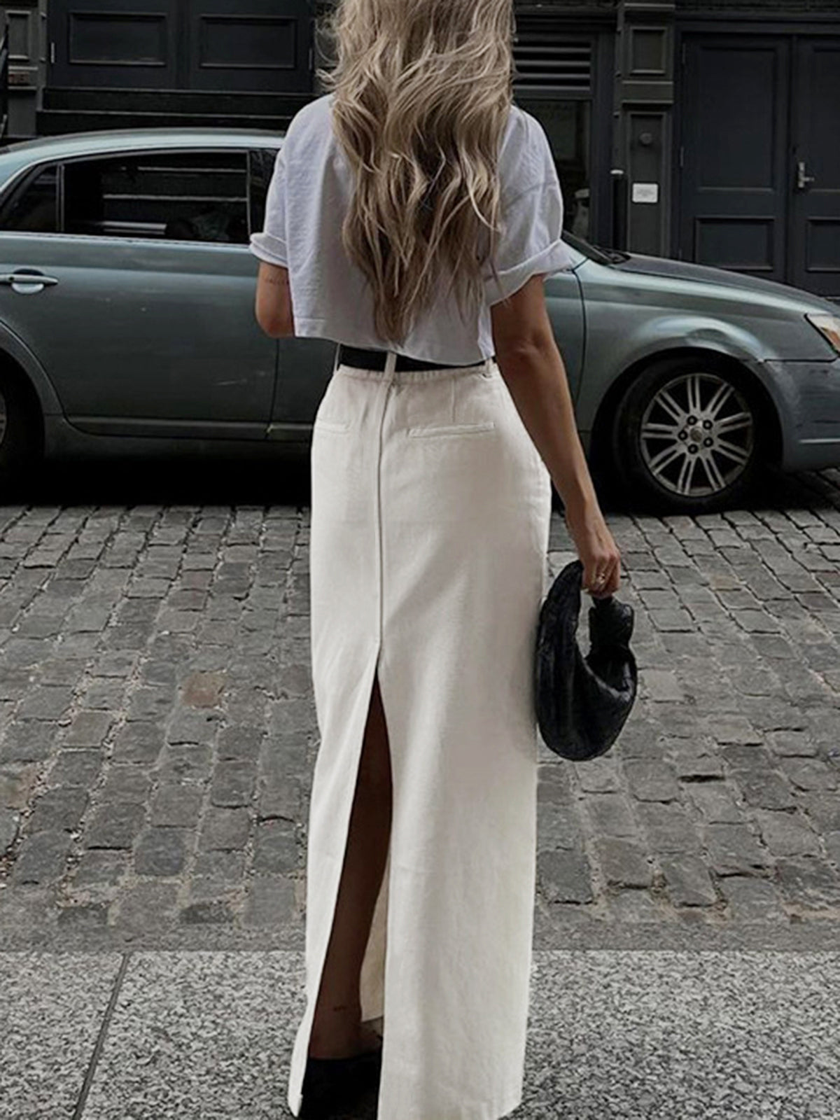 Parijse Maxi Rok Met Split