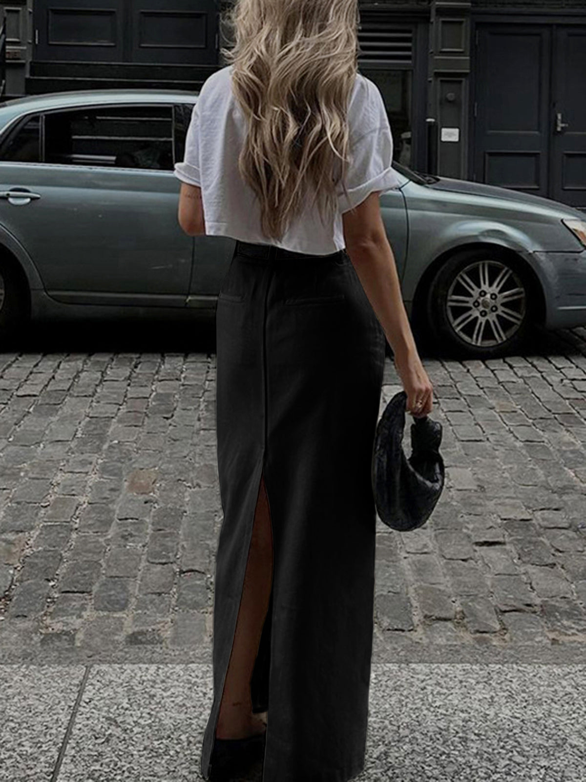 Parijse Maxi Rok Met Split