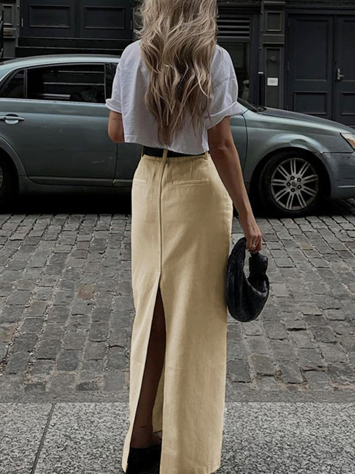 Parijse Maxi Rok Met Split