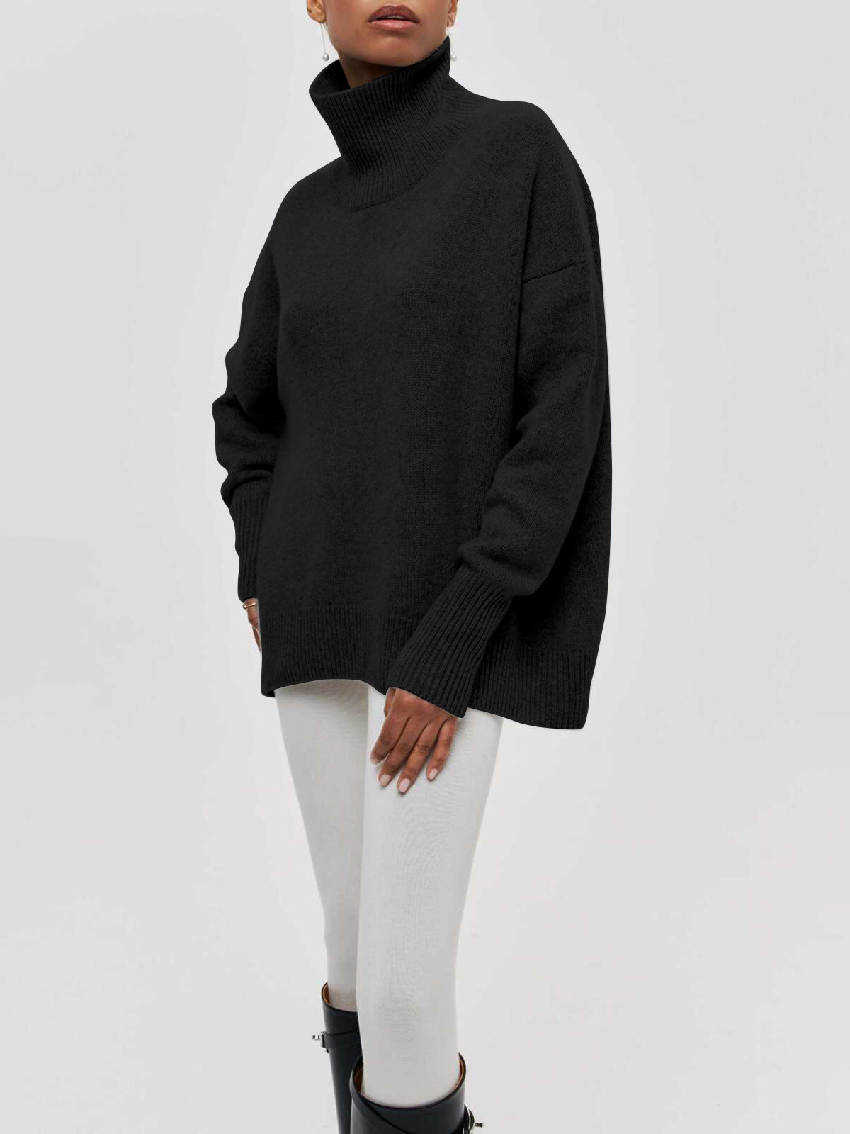 Amelia Oversized Ribbed Turtleneck | Comfortable Sweater