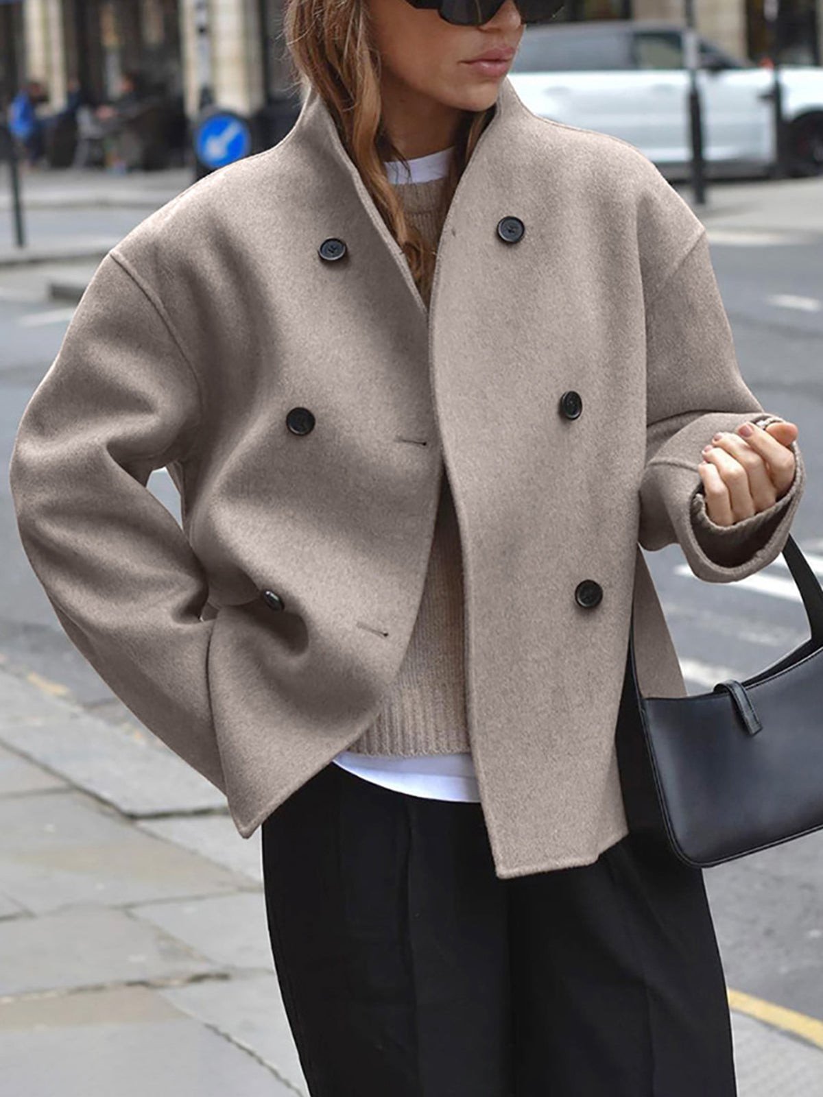 Oversized Jacket met Knopen
