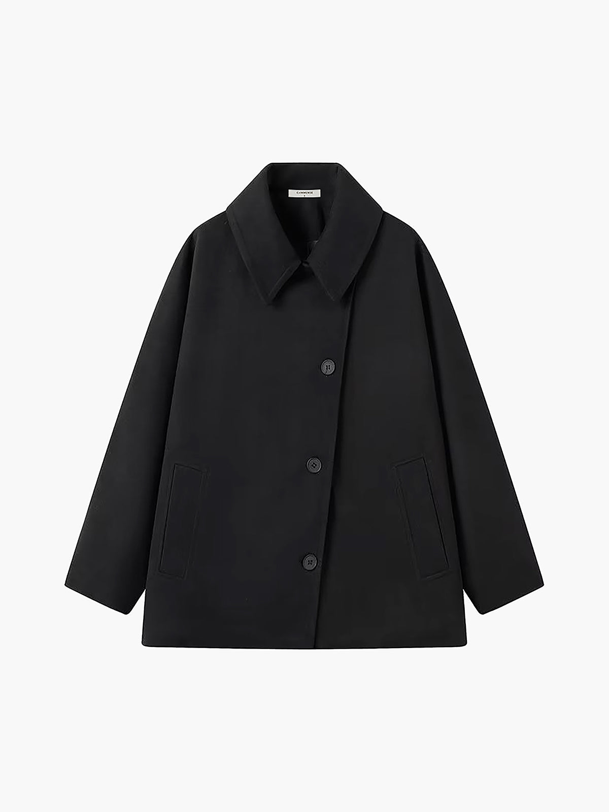 Effen Oversized Jas met Zakknopen