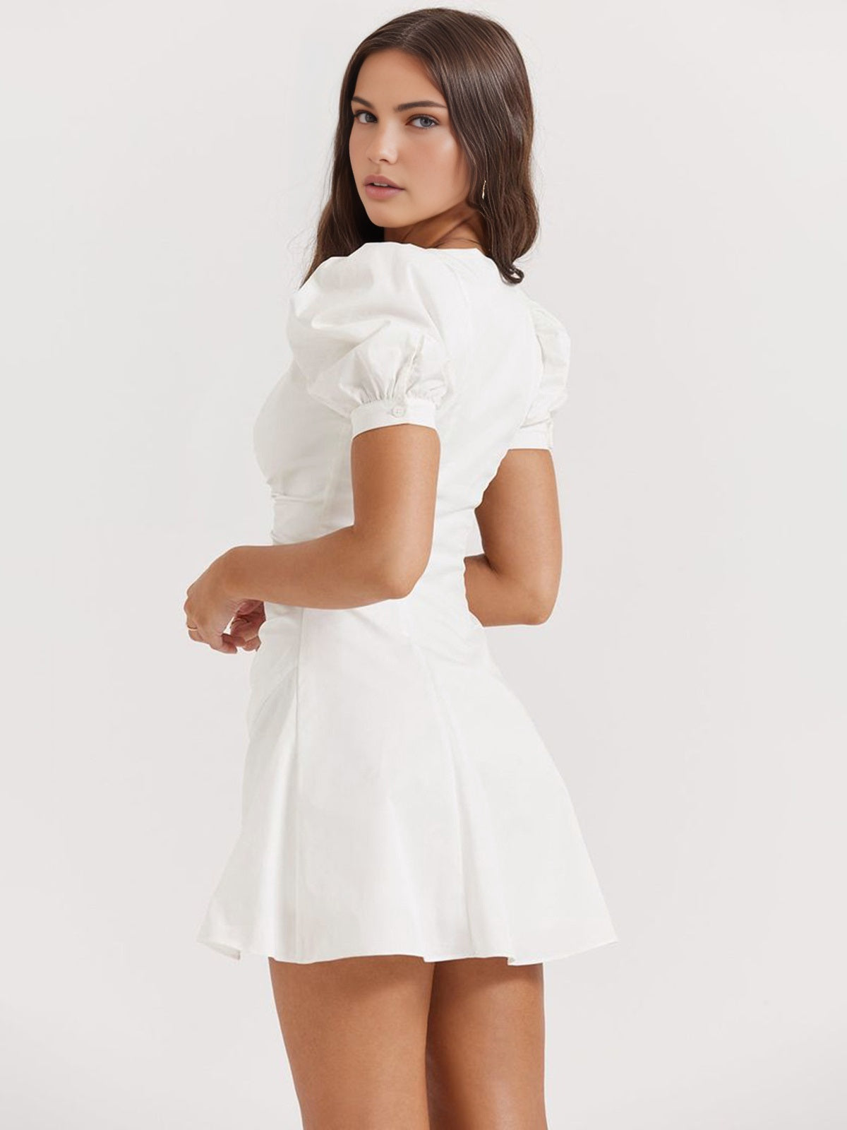Korte Shirtjurk met Pofmouwen