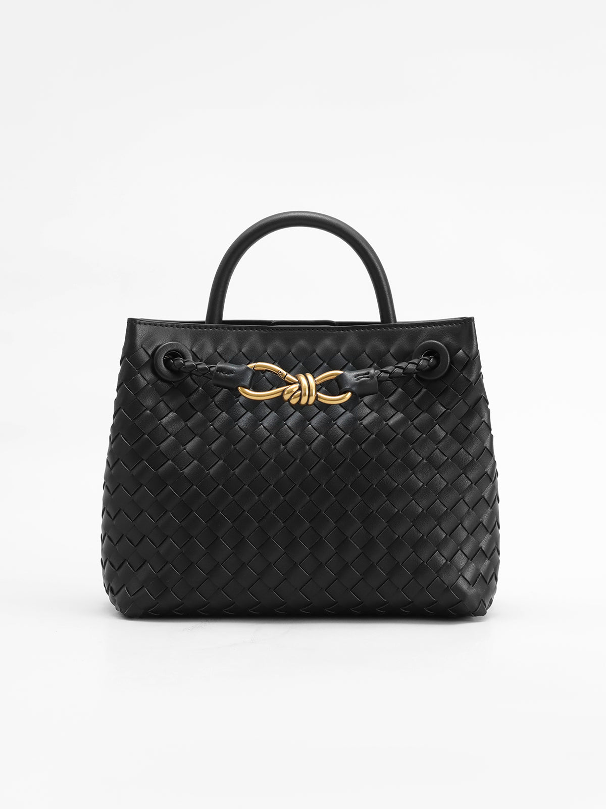 Tas met Metaal Twist Detail en Elegant Handvat