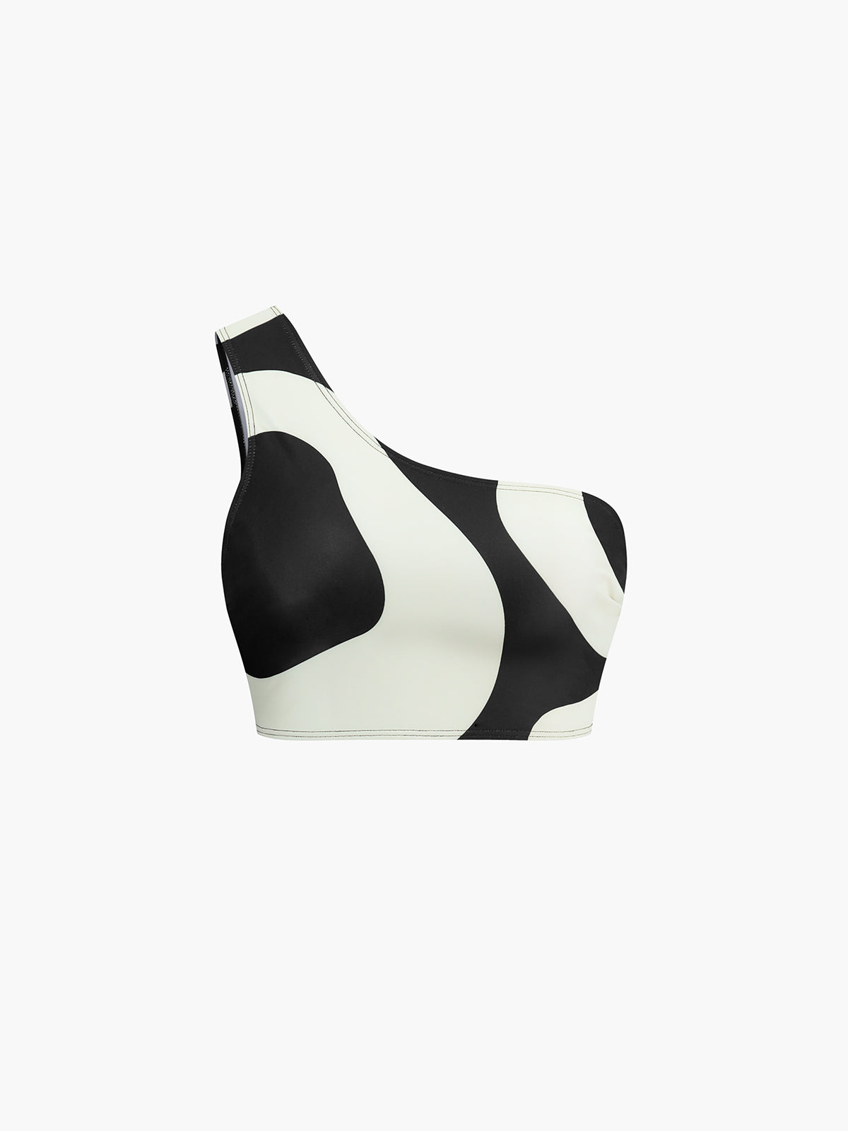 Tweekleurige Bikini Set met Asymmetrische Halslijn voor Dames