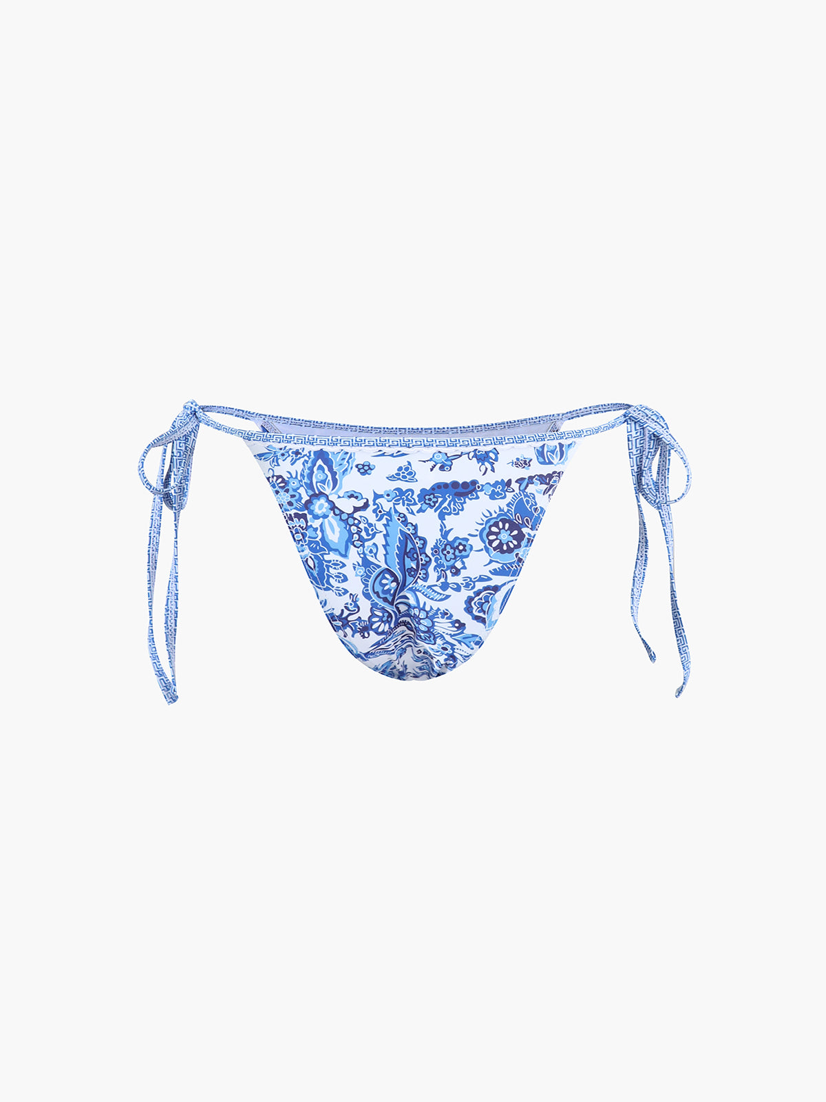Geprinte Halterbikini met Knoopdetail voor Dames