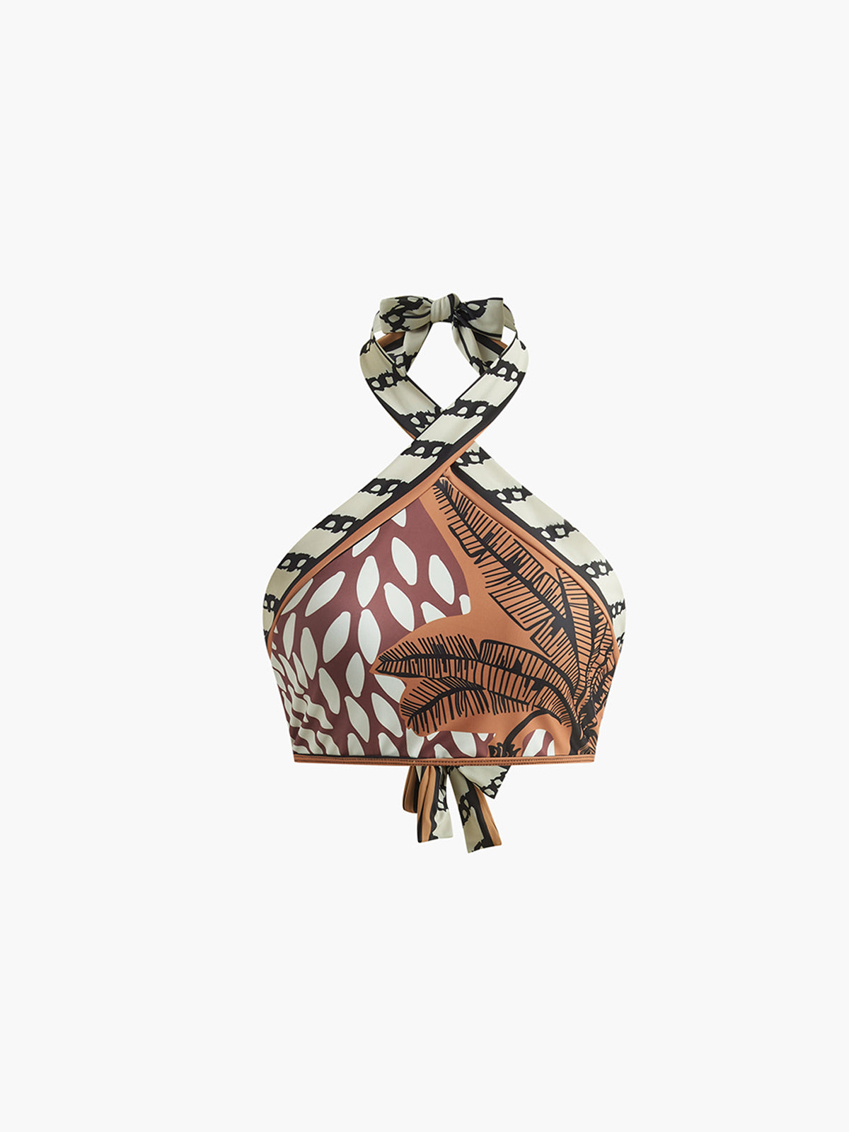 Halterbikini Set met Retroprint voor Dames